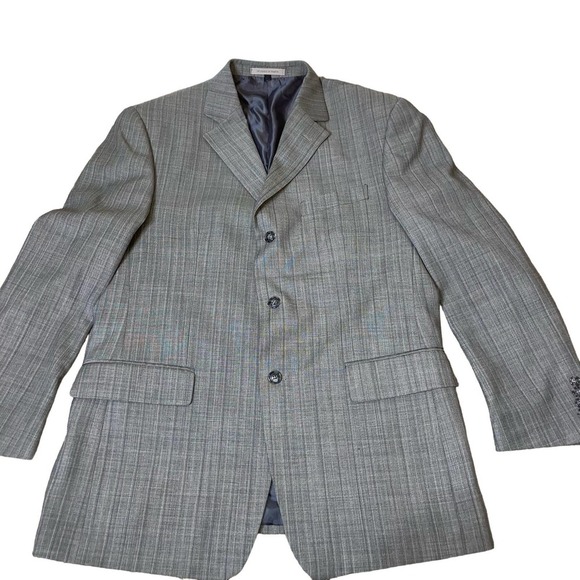 Franco Valentino sport coat blazer jacket khaki gray 3 button SZ 42 R - Picture 1 of 11